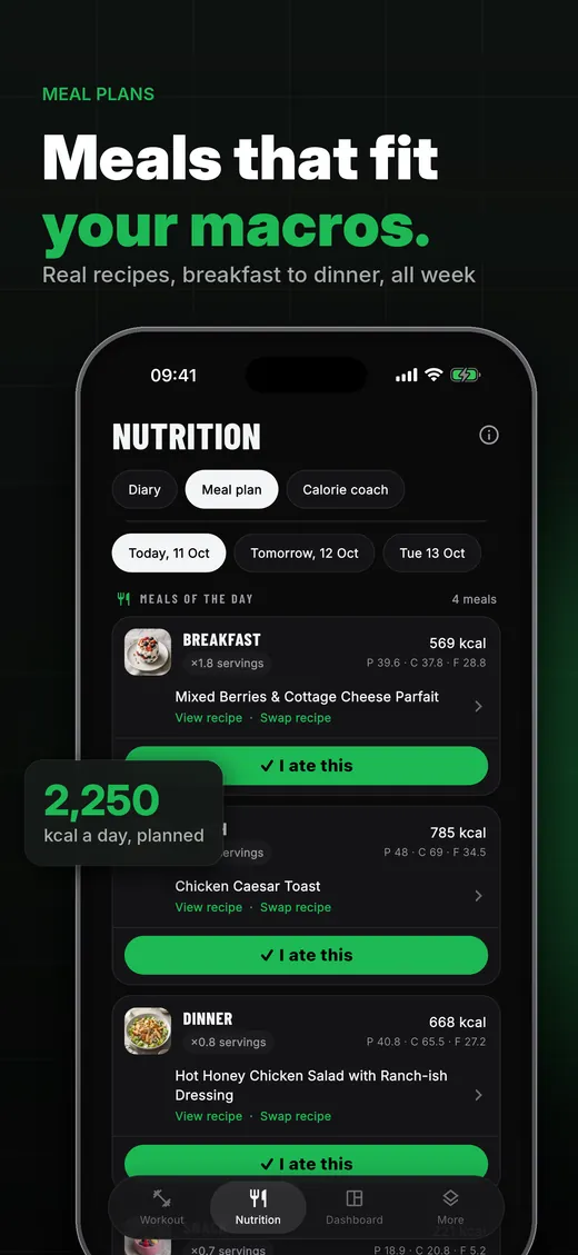 Trainzy · meal plan