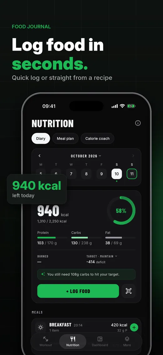 Trainzy · food journal